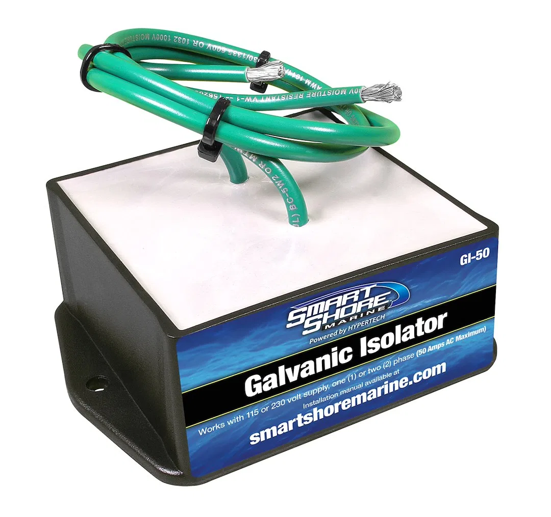 49200 – HYPERTECH Battery Isolator, Used In 115 or 230 Volt Single or 2- Phase 50 Amp For Aluminum or Wooden Hulls